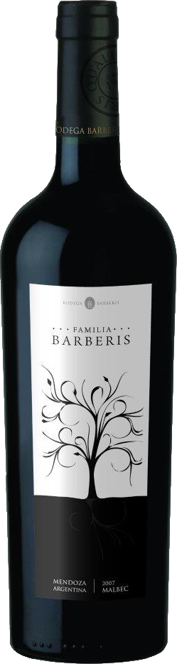 familia barberis malbec wine bottle